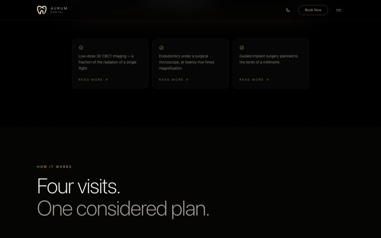Precision website direction: inner section